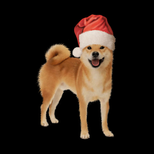 Funny Shiba Dog, Santa Hat, Xmas by logiamerch
