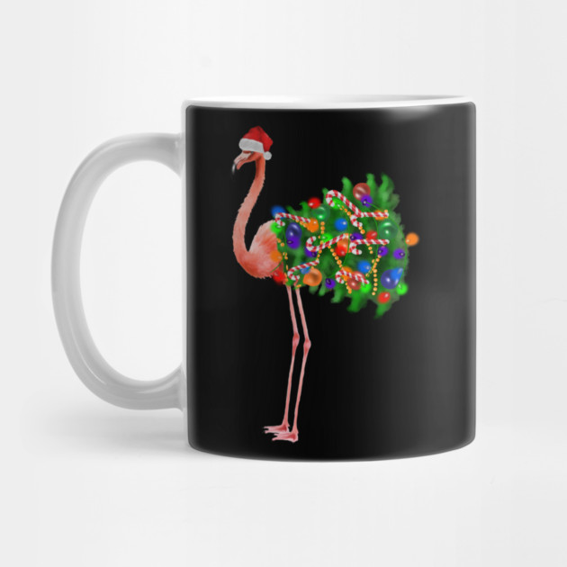 Flamingo Christmas Lights, Xmas Tree, Santa Hat by logiamerch
