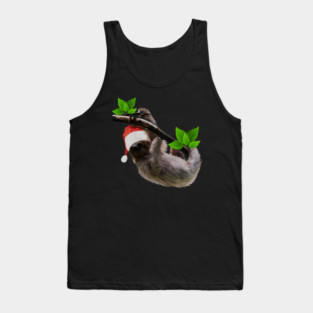 Funny Soth, Xmas Santa Hat, Christmas Animal Tank Top