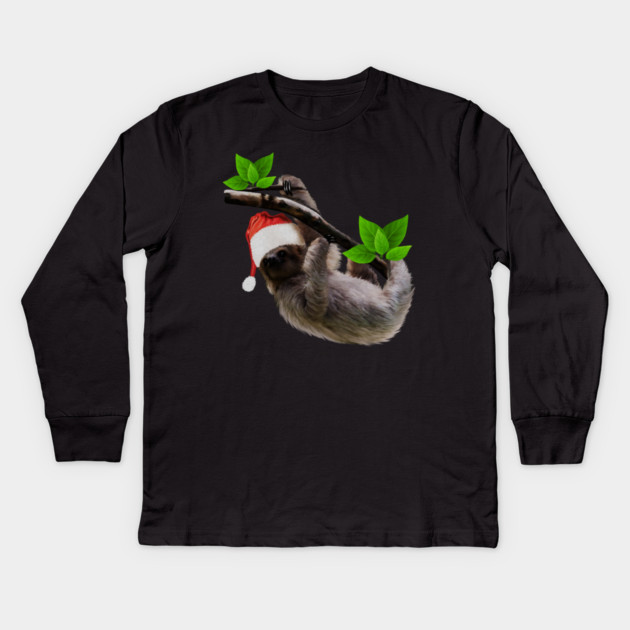 Funny Soth, Xmas Santa Hat, Christmas Animal Kids Long Sleeve T-Shirt by logiamerch
