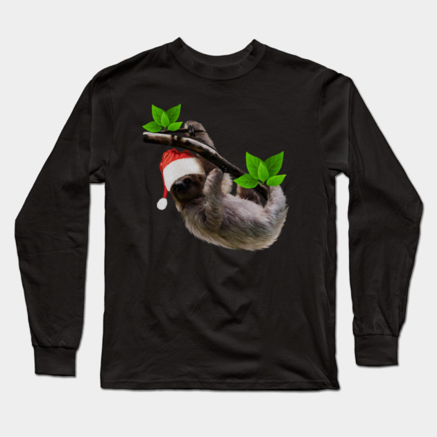 Funny Soth, Xmas Santa Hat, Christmas Animal Long Sleeve T-Shirt by logiamerch