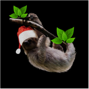 Funny Soth, Xmas Santa Hat, Christmas Animal Posters and Art