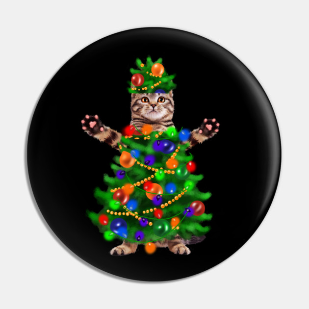 Funny Cat, Xmas Lights, Christmas Kitten Pin by logiamerch
