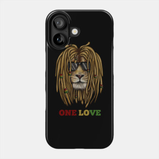 African Lion, Rasta Love, Jamaica, Reggae Phone Case