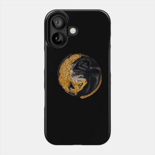 Yin Yang Symbol, Jaguar Cat, Black Panther Animal Phone Case