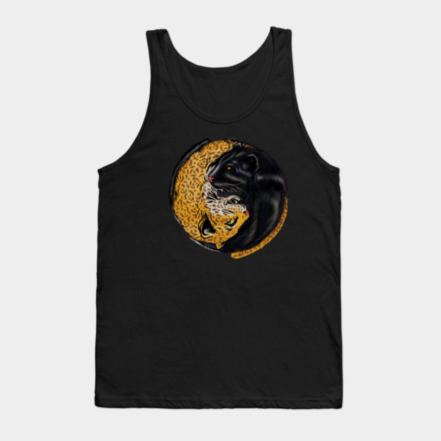 Yin Yang Symbol, Jaguar Cat, Black Panther Animal Tank Top by logiamerch