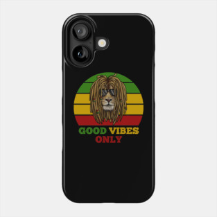 Rasta Lion, Good Vibes, African Phone Case