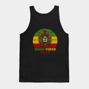 Rasta Lion, Good Vibes, African Tank Top