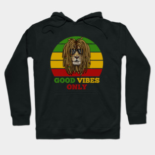 Rasta Lion, Good Vibes, African Hoodie