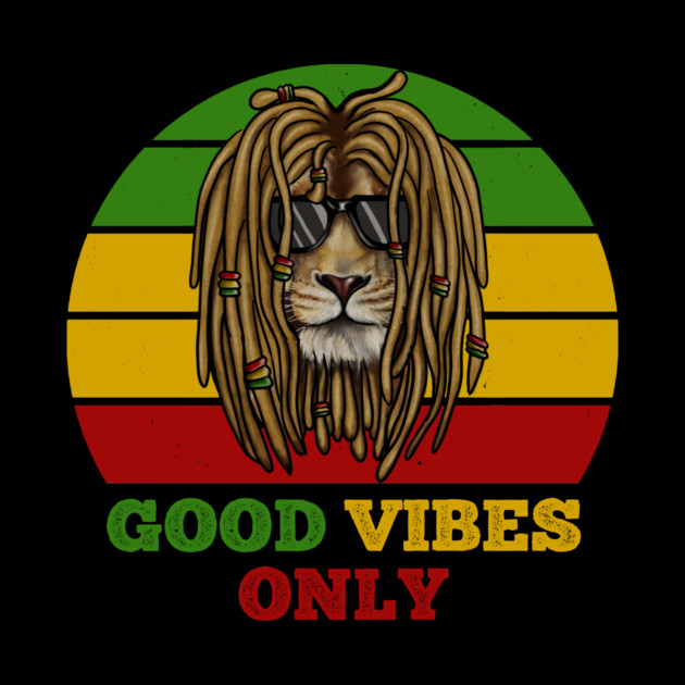 Rasta Lion, Good Vibes, African by logiamerch
