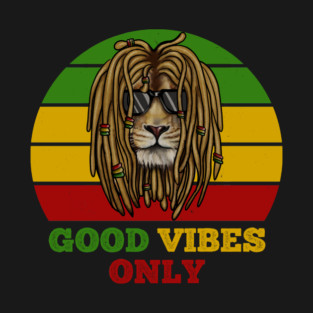 Rasta Lion, Good Vibes, African T-Shirt