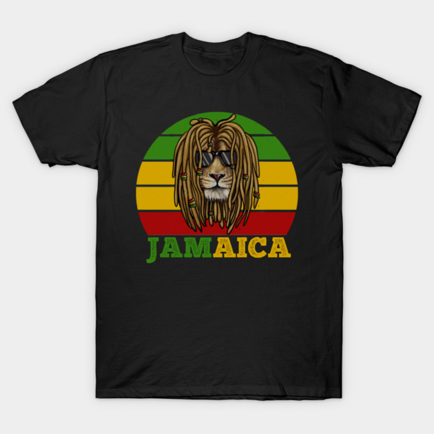 Jamaica Rasta, African Lion, Jamaican T-Shirt by logiamerch