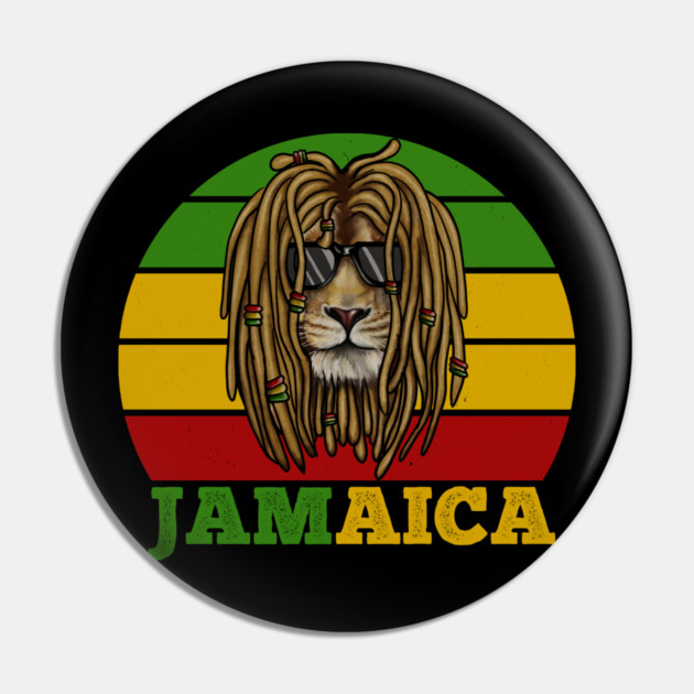 Jamaica Rasta, African Lion, Jamaican Pin by logiamerch