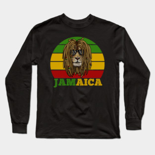Jamaica Rasta, African Lion, Jamaican Long Sleeve T-Shirt