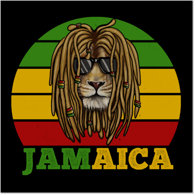 Jamaica Rasta, African Lion, Jamaican Wall Art by logiamerch