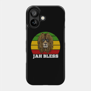 Jah Bless, Jamaica, Rasta African Lion Phone Case
