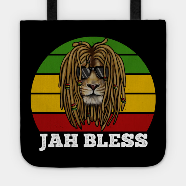 Jah Bless, Jamaica, Rasta African Lion Tote by logiamerch