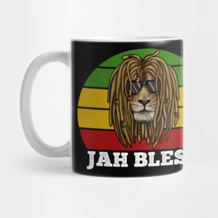 Jah Bless, Jamaica, Rasta African Lion Mug