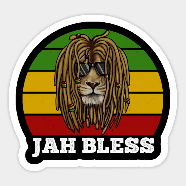 Jah Bless, Jamaica, Rasta African Lion Magnet by logiamerch