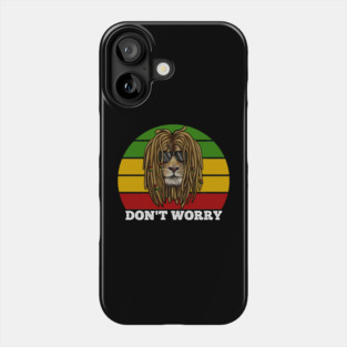 Don't Worry, Jamaica, Rasta African Lion Phone Case
