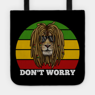 Don't Worry, Jamaica, Rasta African Lion Tote