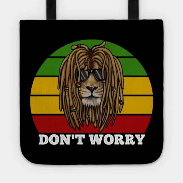 Don't Worry, Jamaica, Rasta African Lion Tote by logiamerch