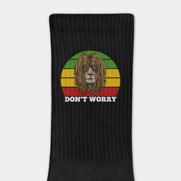 Don't Worry, Jamaica, Rasta African Lion by logiamerch