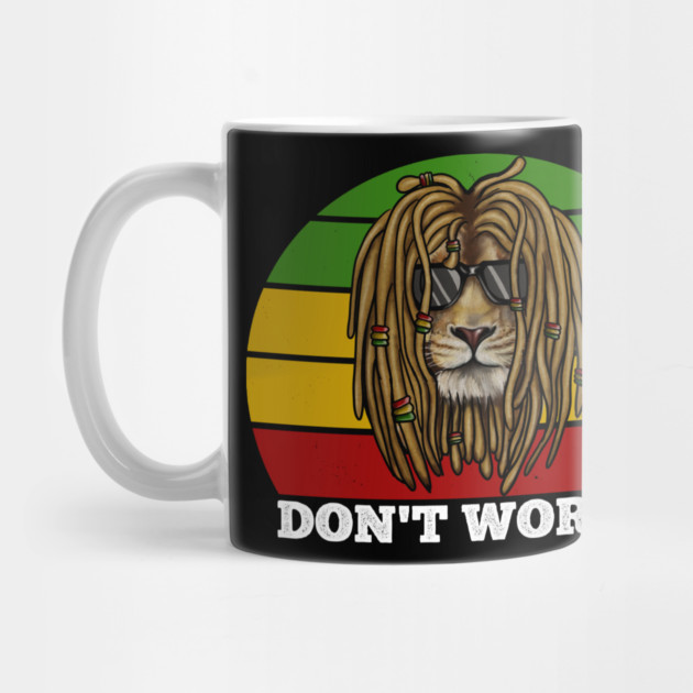 Don't Worry, Jamaica, Rasta African Lion by logiamerch