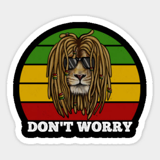 Don't Worry, Jamaica, Rasta African Lion Magnet