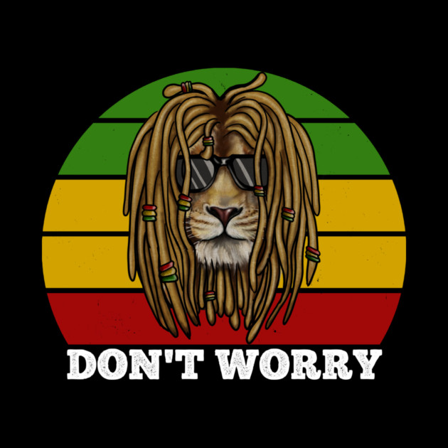 Don't Worry, Jamaica, Rasta African Lion by logiamerch