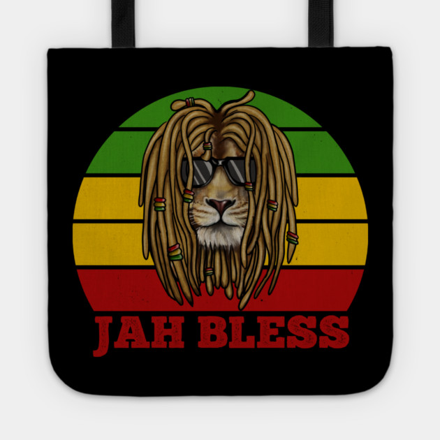 Jah Bless, Jamaica, Rasta African Lion Tote by logiamerch