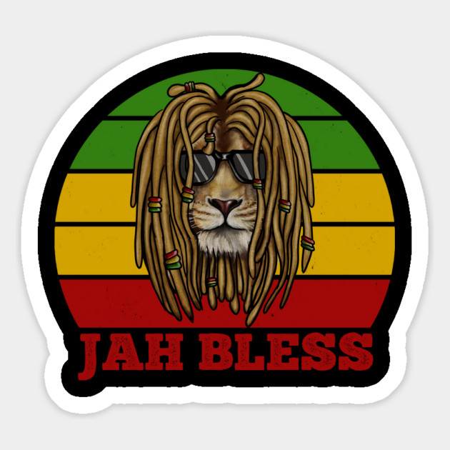 Jah Bless, Jamaica, Rasta African Lion Magnet by logiamerch