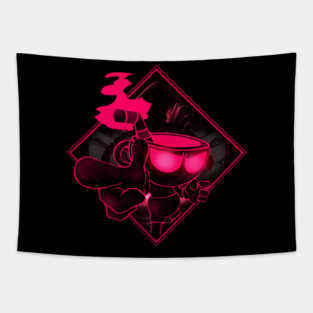 FNF CUPHEAD INDIE CROSS NIGHTMARE Cuphead remaster art Tapestry