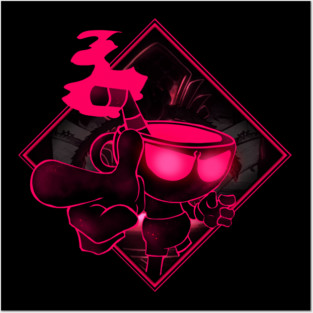 FNF CUPHEAD INDIE CROSS NIGHTMARE Cuphead remaster art Posters and Art