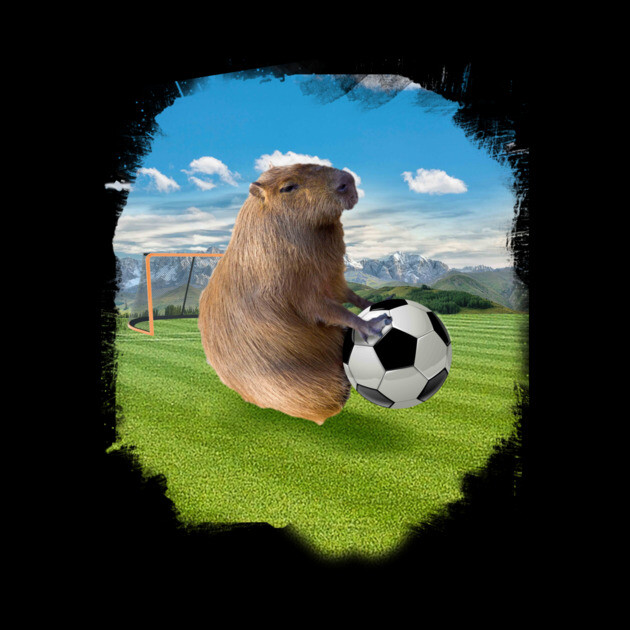 Capybara Playing Soccer Football Capybara Playing Soccer