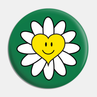 Daisy Heart Pin