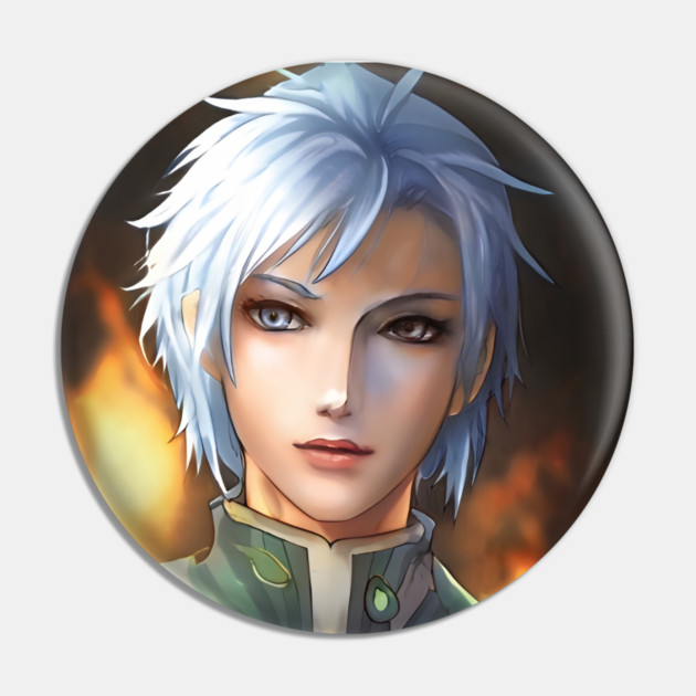 White Hair Anime Boy Pin by animegirlnft