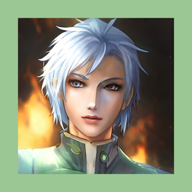 White Hair Anime Boy by animegirlnft