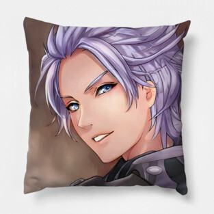 Purple Hair Anime Boy Pillow