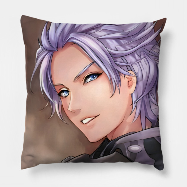 Purple Hair Anime Boy Pillow by animegirlnft