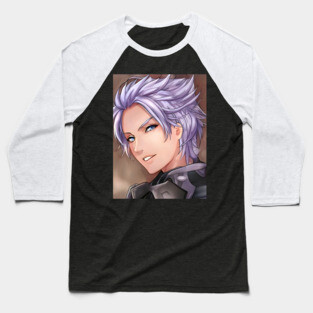 Purple Hair Anime Boy Baseball T-Shirt