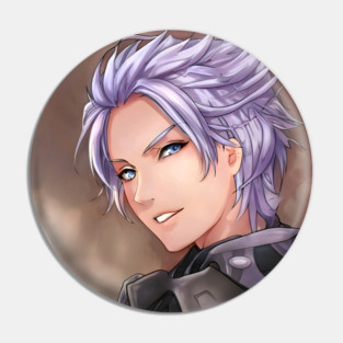 Purple Hair Anime Boy Pin