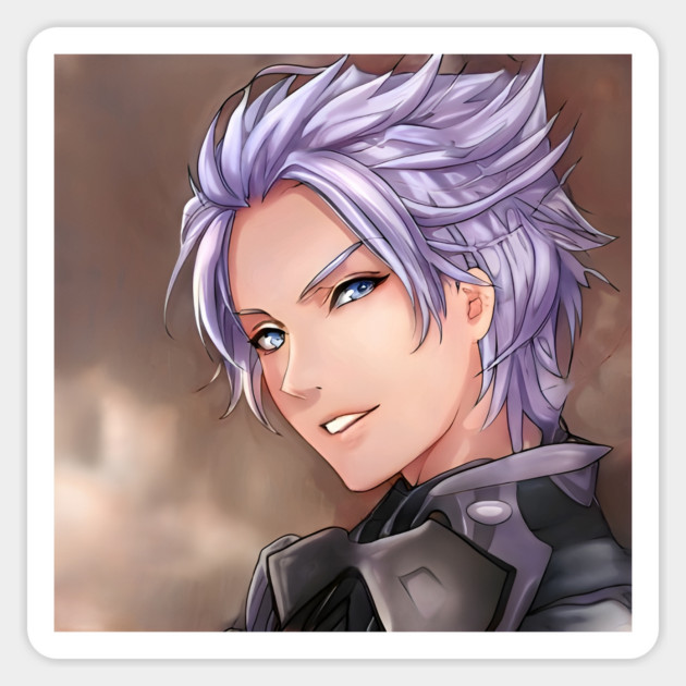 Purple Hair Anime Boy Magnet by animegirlnft