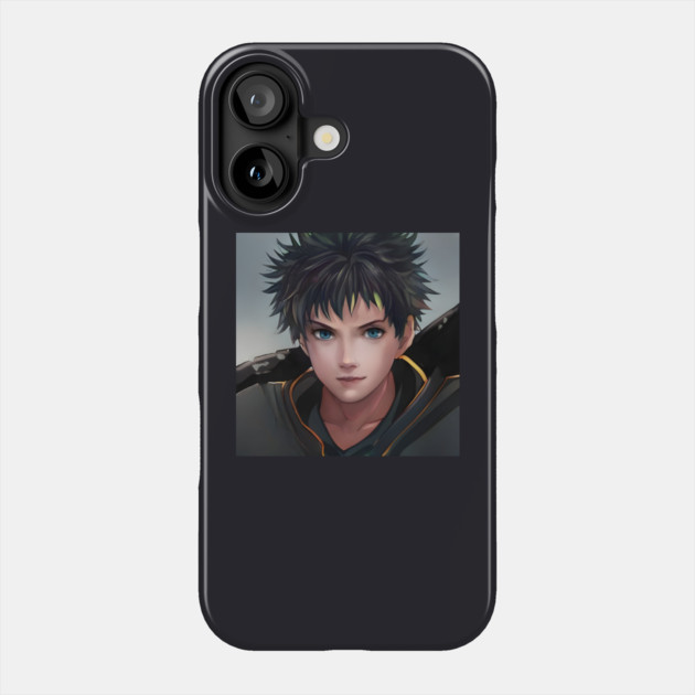 Black Hair Anime Boy Phone Case by animegirlnft
