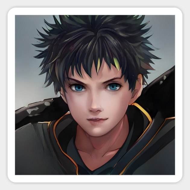Black Hair Anime Boy Magnet by animegirlnft