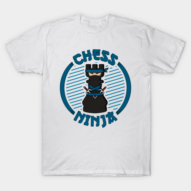 Chess Ninja Fighting Rook Figure T-Shirt by yeoys