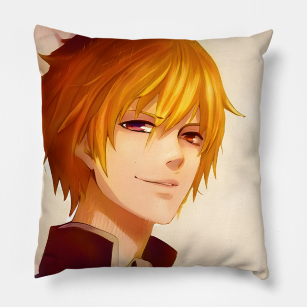Blonde Hair Anime Boy Pillow by animegirlnft