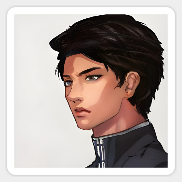 Black Hair Anime Boy Sticker by animegirlnft