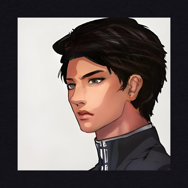 Black Hair Anime Boy by animegirlnft