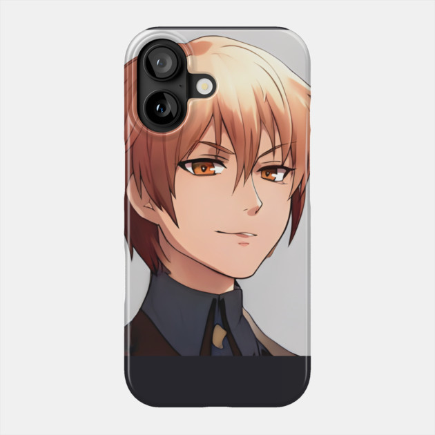 Brown Hair Anime Boy Phone Case by animegirlnft